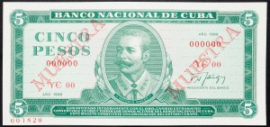 Kuba, 5 pesos 1988