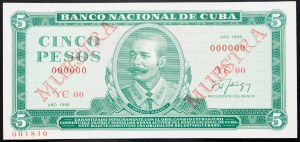 Kuba, 5 peso 1988