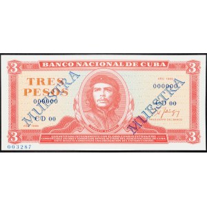 Cuba, 3 Pesos 1988