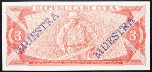 Kuba, 3 peso 1988