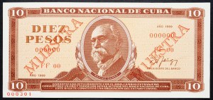 Cuba, 10 Pesos 1989