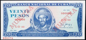 Kuba, 20 pesos 1989