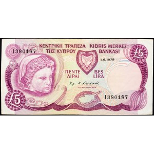 Cyprus, 5 Pounds 1979