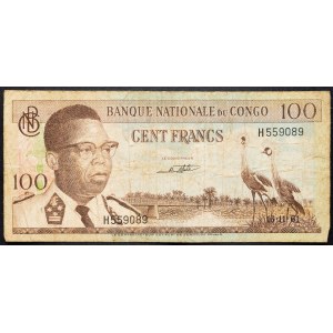 Democratic Republic of the Congo, 100 Francs 1961
