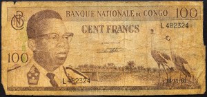 Repubblica Democratica del Congo, 100 franchi 1961