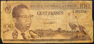 Konžská demokratická republika, 100 frankov 1961
