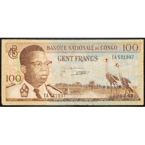 République démocratique du Congo, 100 Francs 1962