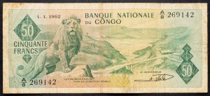 Democratic Republic of the Congo, 50 Francs 1962