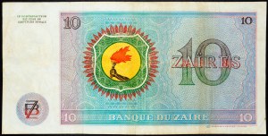 Democratic Republic of the Congo, 10 Zaires 1976