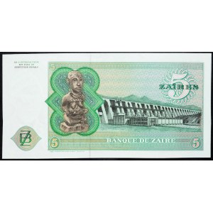 Democratic Republic of the Congo, 5 Zaires 1977