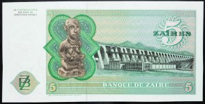 Democratic Republic of the Congo, 5 Zaires 1977