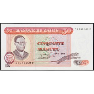 Democratic Republic of the Congo, 50 Makuta 1978
