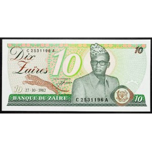 Democratic Republic of the Congo, 10 Zaires 1982