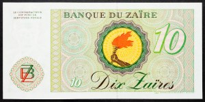 Konžská demokratická republika, 10 Zaires 1982