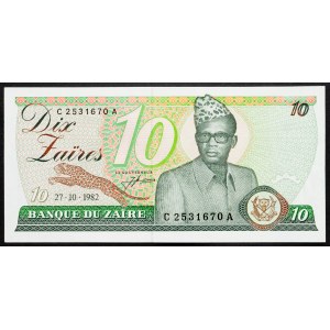 Democratic Republic of the Congo, 10 Zaires 1982