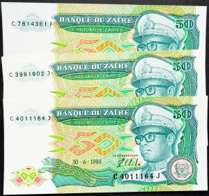 Demokratische Republik Kongo, 50 Zaires 1988