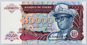 Demokratische Republik Kongo, 50000 Zaires 1991