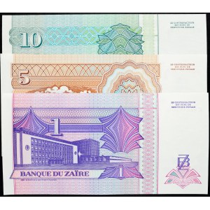 Democratic Republic of the Congo, 1, 5, 10 Nouveaux Zaire 1993