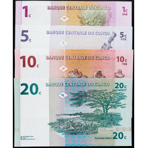 Democratic Republic of the Congo, 1, 5, 10, 20 Centimes 1997