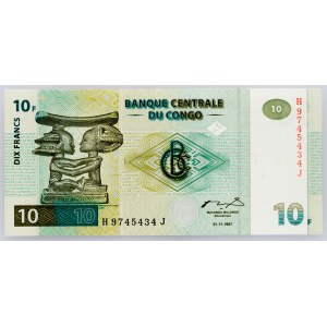 Democratic Republic of the Congo, 10 Francs 1997