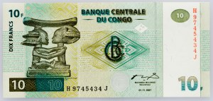 Demokratische Republik Kongo, 10 Francs 1997