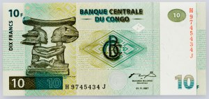 Demokratyczna Republika Konga, 10 franków 1997 r.