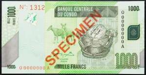 Demokratische Republik Kongo, 1000 Francs 2005