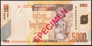 Konžská demokratická republika, 5000 frankov 2005