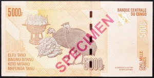 Demokratyczna Republika Konga, 5000 franków 2005 r.