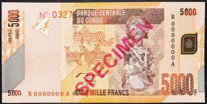 Repubblica Democratica del Congo, 5000 franchi 2005