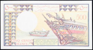 Dżibuti, 500 franków 1988 r.