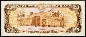 Republika Dominikańska, 20 Pesos Oro 1988