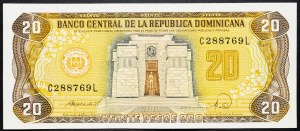 Dominikánska republika, 20 pesos Oro 1988