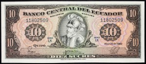 Ekvádor, 10 Sucres 1983
