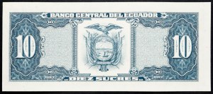 Équateur, 10 Sucres 1986