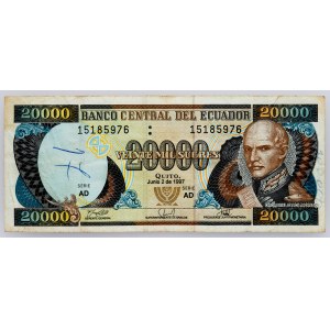 Ecuador, 20000 Sucres 1997