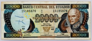Ekvádor, 20000 Sucres 1997