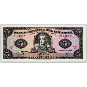 Ecuador, 5 Sucres 1998