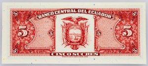 Ecuador, 5 Sucres 1998