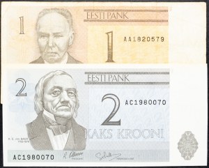 Estland, 1, 2 Krooni 1992