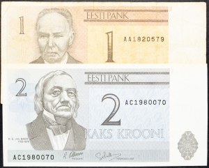 Estonsko, 1, 2 Krooni 1992