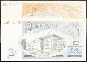 Estland, 1, 2 Krooni 1992