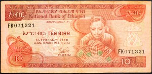 Etiópia, 10 birr 1976