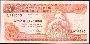 Etiópia, 10 birr 1991