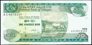 Etiópia, 100 birr 2000