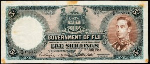 Fidji, 5 Shillings 1951
