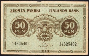 Finlandia, 50 Pankki 1918