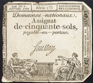 Francie, 50 solů 1792