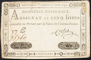 France, 5 Livres 1792