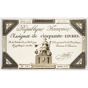 France, 50 Livres 1792